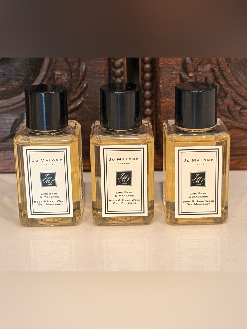 Jo Malone Lime Basil & Mandarin Set of 3 Body & Hand Wash NWOB